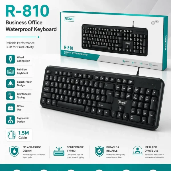 کیبورد مدل RECIMO R-810